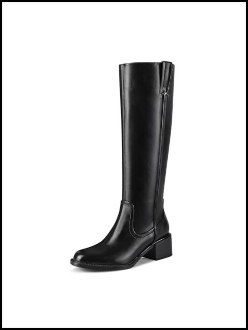 Women's Knee High Chunky Heel Tall Riding Boots Block Heel Side Zip